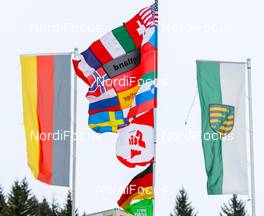 18.03.2018, Klingenthal, Germany (GER): Flags   - FIS world cup nordic combined, individual gundersen HS140/10km, Klingenthal (GER). www.nordicfocus.com. © Volk/NordicFocus. Every downloaded picture is fee-liable.