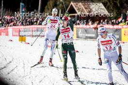 24.03.2018, Schonach, Germany (GER): Joergen Graabak (NOR), Fabian Riessle (GER), (l-r)  - FIS world cup nordic combined, individual gundersen HS106/10km, Schonach (GER). www.nordicfocus.com. © Modica/NordicFocus. Every downloaded picture is fee-liable.