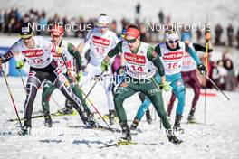 24.03.2018, Schonach, Germany (GER): Lukas Klapfer (AUT), Fabian Riessle (GER), (l-r)  - FIS world cup nordic combined, individual gundersen HS106/10km, Schonach (GER). www.nordicfocus.com. © Modica/NordicFocus. Every downloaded picture is fee-liable.