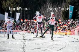 24.03.2018, Schonach, Germany (GER): Fabian Riessle (GER), Wilhelm Denifl (AUT), (l-r)  - FIS world cup nordic combined, individual gundersen HS106/10km, Schonach (GER). www.nordicfocus.com. © Modica/NordicFocus. Every downloaded picture is fee-liable.