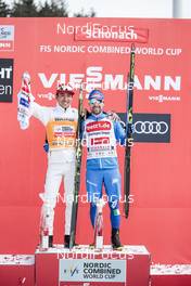 25.03.2018, Schonach, Germany (GER): Akito Watabe (JPN), Alessandro Pittin (ITA), (l-r)  - FIS world cup nordic combined, individual gundersen HS106/15km, Schonach (GER). www.nordicfocus.com. © Modica/NordicFocus. Every downloaded picture is fee-liable.