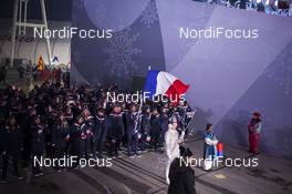 09.02.2018, Pyeongchang, Korea (KOR): Martin Fourcade (FRA) with the french delegation waits for the walk - XXIII. Olympic Winter Games Pyeongchang 2018, opening ceremony, Pyeongchang (KOR). www.nordicfocus.com. © Manzoni/NordicFocus. Every downloaded picture is fee-liable.