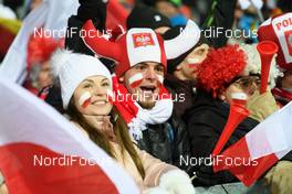 21.01.2018, Oberstdorf, Germany (GER): Polish fans  - FIS ski flying world championships, team HS225, Oberstdorf (GER). www.nordicfocus.com. © Rauschendorfer/NordicFocus. Every downloaded picture is fee-liable.