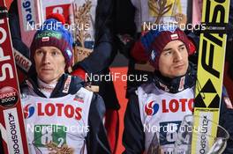27.01.2018, Zakopane, Poland (POL): Stefan Hula (POL), Kamil Stoch (POL) - FIS world cup ski jumping, team HS140, Zakopane (POL). www.nordicfocus.com. © Tumashov/NordicFocus. Every downloaded picture is fee-liable.