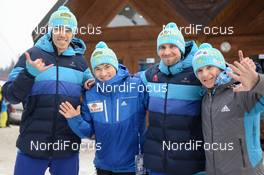 27.01.2018, Zakopane, Poland (POL): Marat Zhaparov (KAZ), Sabirzhan Muminov (KAZ), Konstantin Sokolenko (KAZ), Alexey Korolev (KAZ) - FIS world cup ski jumping, team HS140, Zakopane (POL). www.nordicfocus.com. © Tumashov/NordicFocus. Every downloaded picture is fee-liable.