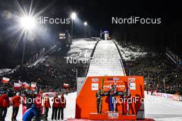 03.02.2018, Willingen, Germany (GER): Richard Freitag (GER), Daniel Andre Tande (NOR), Dawid Kubacki (POL), (l-r) - FIS world cup ski jumping, individual HS145, Willingen (GER). www.nordicfocus.com. © Thibaut/NordicFocus. Every downloaded picture is fee-liable.