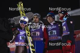 03.03.2018, Lahti, Finland (FIN): Kamil Stoch (POL), Maciej Kot (POL), Stefan Hula (POL), Dawid Kubacki (POL) - FIS world cup ski jumping, team HS130, Lahti (FIN). www.nordicfocus.com. © Thibaut/NordicFocus. Every downloaded picture is fee-liable.