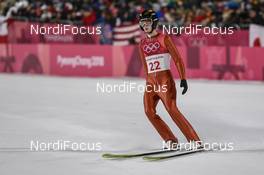 17.02.2018, Pyeongchang, Korea (KOR): Kevin Bickner (USA) - XXIII. Olympic Winter Games Pyeongchang 2018, ski jumping, individual HS140, Pyeongchang (KOR). www.nordicfocus.com. © Thibaut/NordicFocus. Every downloaded picture is fee-liable.