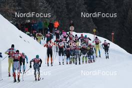 13.01.2018, Seefeld, Austria (AUT): leaders  - Visma Ski Classics Kaiser Maximilian Lauf, Seefeld (AUT). www.nordicfocus.com. © Rauschendorfer/NordicFocus. Every downloaded picture is fee-liable.