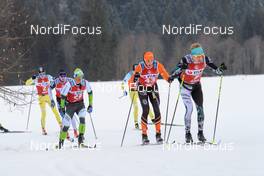 13.01.2018, Seefeld, Austria (AUT): Mauro Brigadoi (ITA), Magnus Vesterheim (NOR), Anders Hoest (NOR), (l-r)  - Visma Ski Classics Kaiser Maximilian Lauf, Seefeld (AUT). www.nordicfocus.com. © Rauschendorfer/NordicFocus. Every downloaded picture is fee-liable.