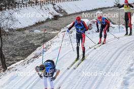 28.01.2018, Molina di Fiemme, Italy (ITA): Oscar Persson (SWE), Anders Aukland (NOR), Oeyvind Moen Fjeld (NOR), Tord Asle Gjerdalen (NOR), (l-r)  - Visma Ski Classics Marcialonga, Molina di Fiemme (ITA). www.nordicfocus.com. © Rauschendorfer/NordicFocus. Every downloaded picture is fee-liable.