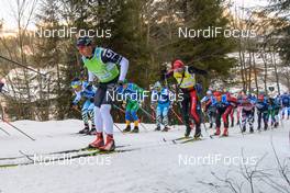 28.01.2018, Molina di Fiemme, Italy (ITA): Anton Karlsson (SWE), Tord Asle Gjerdalen (NOR), (l-r)  - Visma Ski Classics Marcialonga, Molina di Fiemme (ITA). www.nordicfocus.com. © Rauschendorfer/NordicFocus. Every downloaded picture is fee-liable.