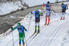 28.01.2018, Molina di Fiemme, Italy (ITA): Torgeir Skare Thygesen (NOR), Mauro Brigadoi (ITA), Niko Koskela (FIN), (l-r)  - Visma Ski Classics Marcialonga, Molina di Fiemme (ITA). www.nordicfocus.com. © Rauschendorfer/NordicFocus. Every downloaded picture is fee-liable.