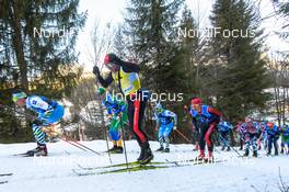 28.01.2018, Molina di Fiemme, Italy (ITA): Petr Novak (CZE), Tord Asle Gjerdalen (NOR), Oeyvind Moen Fjeld (NOR), (l-r)  - Visma Ski Classics Marcialonga, Molina di Fiemme (ITA). www.nordicfocus.com. © Rauschendorfer/NordicFocus. Every downloaded picture is fee-liable.