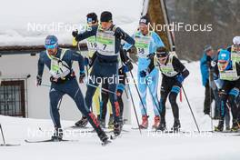 04.02.2018, Oberammergau, Germany (GER): Urban Lentsch (AUT), Tore Bjoerseth Berdal (NOR), Christian Voelz (GER), Linard Kindschi (SUI), (l-r)  - FIS World Loppet Cup Koenig Ludwig Lauf, Oberammergau (GER). www.nordicfocus.com. © Rauschendorfer/NordicFocus. Every downloaded picture is fee-liable.