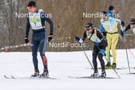 04.02.2018, Oberammergau, Germany (GER): Christian Voelz (GER), Ivan Perrillat Boiteux (FRA), Tore Bjoerseth Berdal (NOR), (l-r)  - FIS World Loppet Cup Koenig Ludwig Lauf, Oberammergau (GER). www.nordicfocus.com. © Rauschendorfer/NordicFocus. Every downloaded picture is fee-liable.