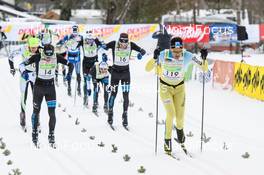 04.02.2018, Oberammergau, Germany (GER): Ivan Perrillat Boiteux (FRA), Loic Guigonnet (FRA), Tore Bjoerseth Berdal (NOR), (l-r)  - FIS World Loppet Cup Koenig Ludwig Lauf, Oberammergau (GER). www.nordicfocus.com. © Rauschendorfer/NordicFocus. Every downloaded picture is fee-liable.