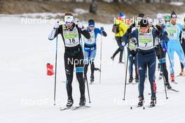 04.02.2018, Oberammergau, Germany (GER): Antoine Auger (FRA), Christian Voelz (GER), (l-r)  - FIS World Loppet Cup Koenig Ludwig Lauf, Oberammergau (GER). www.nordicfocus.com. © Rauschendorfer/NordicFocus. Every downloaded picture is fee-liable.