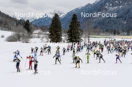 03.02.2018, Oberammergau, Germany (GER): start of the 50k race - FIS World Loppet Cup Koenig Ludwig Lauf, Oberammergau (GER). www.nordicfocus.com. © Rauschendorfer/NordicFocus. Every downloaded picture is fee-liable.