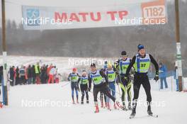 18.02.2018, Tartu, Estonia (EST): EERO-MATTI Vainio (FIN), JUSSI Haekkinen (FIN), RAUNO Pikkor (EST) - FIS World Loppet Tartu Marathon, Tartu (EST). www.nordicfocus.com. © Tumashov/NordicFocus. Every downloaded picture is fee-liable.