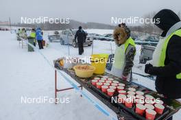 18.02.2018, Tartu, Estonia (EST): The Eating point at the track - FIS World Loppet Tartu Marathon, Tartu (EST). www.nordicfocus.com. © Tumashov/NordicFocus. Every downloaded picture is fee-liable.