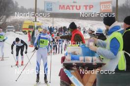 18.02.2018, Tartu, Estonia (EST): The Eating point at the track, MARTTEN Kaldvee (EST) - FIS World Loppet Tartu Marathon, Tartu (EST). www.nordicfocus.com. © Tumashov/NordicFocus. Every downloaded picture is fee-liable.