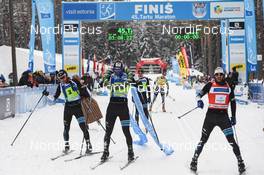 18.02.2018, Tartu, Estonia (EST): IVAN Perrilat-Boiteux (FRA), GERARD Angellet (FRA), ANTOINE Auger (FRA) - FIS World Loppet Tartu Marathon, Tartu (EST). www.nordicfocus.com. © Tumashov/NordicFocus. Every downloaded picture is fee-liable.