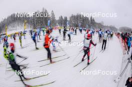 18.02.2018, Tartu, Estonia (EST): Start - FIS World Loppet Tartu Marathon, Tartu (EST). www.nordicfocus.com. © Tumashov/NordicFocus. Every downloaded picture is fee-liable.