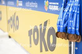 18.02.2018, Tartu, Estonia (EST): Medals - FIS World Loppet Tartu Marathon, Tartu (EST). www.nordicfocus.com. © Tumashov/NordicFocus. Every downloaded picture is fee-liable.