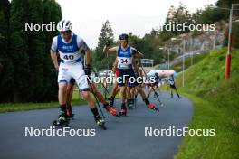02.09.2023, Villach, Austria (AUT): Arttu Maekiaho (FIN) - FIS Nordic Combined Summer Grand Prix men and women, compact sprint HS98/7.5km men, Villach (AUT). www.nordicfocus.com. © Volk/NordicFocus. Every downloaded picture is fee-liable.