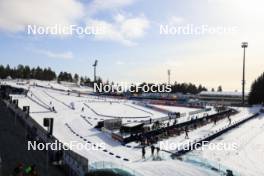 28.02.2024, Oslo, Norway (NOR): Event Feature: Overview over the stadium with the shooting range and the penaly loop - IBU World Cup Biathlon, training, Oslo (NOR). www.nordicfocus.com. © Manzoni/NordicFocus. Every downloaded picture is fee-liable.