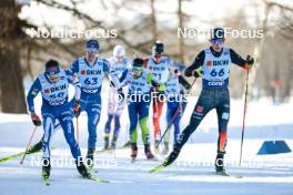 28.01.2024, Goms, Switzerland (SUI): Juuso Haarala (FIN), Jakob Walther (GER), (l-r)  - FIS world cup cross-country, mass, Goms (SUI). www.nordicfocus.com. © Modica/NordicFocus. Every downloaded picture is fee-liable.