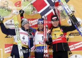 06.03.2005, Hochfilzen, Austria (AUT) Sergei Tchepikov (RUS), Ole Einar Bjoerndalen (NOR), Sven Fischer (GER), (l-r) - IBU World Championships Biathlon, pursuit men, Hochfilzen (AUT). www.nordicfocus.com. © Furtner/NordicFocus. Every downloaded picture is fee-liable.