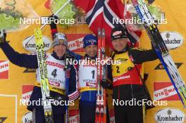 06.03.2005, Hochfilzen, Austria (AUT) Sergei Tchepikov (RUS), Ole Einar Bjoerndalen (NOR), Sven Fischer (GER), (l-r) - IBU World Championships Biathlon, pursuit men, Hochfilzen (AUT). www.nordicfocus.com. © Furtner/NordicFocus. Every downloaded picture is fee-liable.