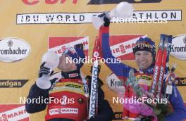 19.03.2005, Khanty-Mansiysk, Russia (RUS) Raphael Poiree (FRA), Ole Einar Bjoerndalen (NOR), (l-r) - IBU World Cup Biathlon, mass start men, Khanty-Mansiysk (RUS). www.nordicfocus.com. © Furtner/NordicFocus. Every downloaded picture is fee-liable.