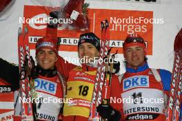 Biathlon - IBU World Cup Biathlon sprint men 10km - Ostersund (SWE): Michael Greis (GER), Ole Einar Bjoerndalen (NOR, center), Dmitri Iarochenko (RUS). www.nordicfocus.com. © Manzoni/NordicFocus. Every downloaded picture is fee-liable.