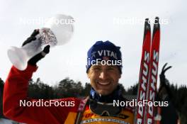 25.03.2006, Holmenkollen, Norway (NOR) Christian Manzoni, Ole Bjoerndalen (Einar) - IBU World Cup Biathlon, pursuit men, Holmenkollen (NOR). www.nordicfocus.com. © Manzoni/NordicFocus. Every downloaded picture is fee-liable.