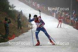 Biathlon - IBU World Cup Biathlon sprint men 10km in the Rennsteig-Arena - Oberhof (GER): Nikolay Kruglov (RUS).