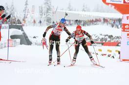 Biathlon - IBU World Cup Biathlon relay women 4x6km - Hochfilzen (AUT): Martina Glagow (GER), Andrea Henkel (GER).