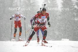 Biathlon - IBU World Cup Biathlon pursuit men 12.5km - Hochfilzen (AUT): David Leoni (CAN).