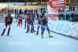Biathlon - IBU World Cup Biathlon pursuit men 15km - Ostersund (SWE): Sergei Rozhkov (RUS), Ilmars Bricis (LAT).