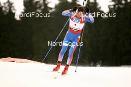 Biathlon - IBU World Cup Biathlon pursuit men 12.5km in the Rennsteig-Arena - Oberhof (GER): Nikolay Kruglov (RUS).