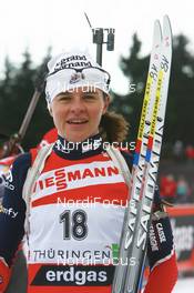 Biathlon - IBU World Cup Biathlon pursuit women 10km in the Rennsteig-Arena - Oberhof (GER): Sylvie Becaert (FRA).