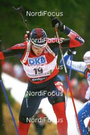 Biathlon - IBU World Cup Biathlon pursuit men 12.5km in the Rennsteig-Arena - Oberhof (GER): Tim Burke (USA).