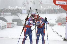 Biathlon - IBU World Cup Biathlon pursuit men 12.5km - Hochfilzen (AUT): Ivan Tcherezov (RUS), Dmitri Iarochenko (RUS).