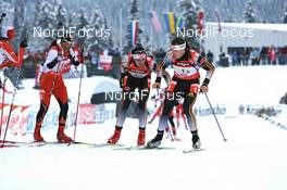 Biathlon - IBU World Cup Biathlon relay men 4x7.5km - Hochfilzen (AUT): Ludwig Gredler (AUS), Alexander Wolf (GER), Sven Fischer (GER).