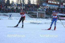 Biathlon - IBU World Cup Biathlon pursuit women 10km - Ostersund (SWE): Magdalena Neuner (GER), Anna Carin Olofsson (SWE).