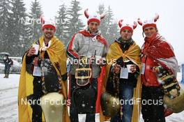 Biathlon - IBU World Cup Biathlon pursuit men 12.5km - Hochfilzen (AUT): Swiss Fans in Hochfilzen.