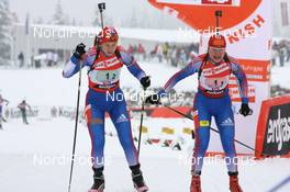 Biathlon - IBU World Cup Biathlon relay women 4x6km - Hochfilzen (AUT): Anna Bogaly (RUS), Olga Anisimova (RUS).