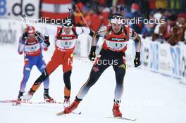 Biathlon - IBU World Cup Biathlon relay men 4x7.5km - Hochfilzen (AUT): Alexander Wolf (GER), Friedrich Pinter (AUT), Dmitri Iarochenko (RUS).